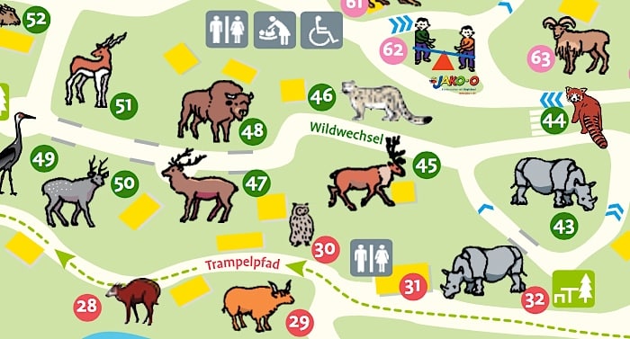 Tiergarten Nürnberg Parkplan Lageplan