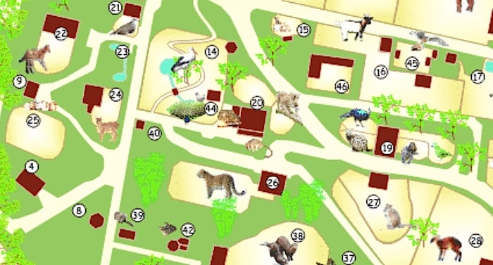 Zoo der Minis Aue Parkplan Lageplan