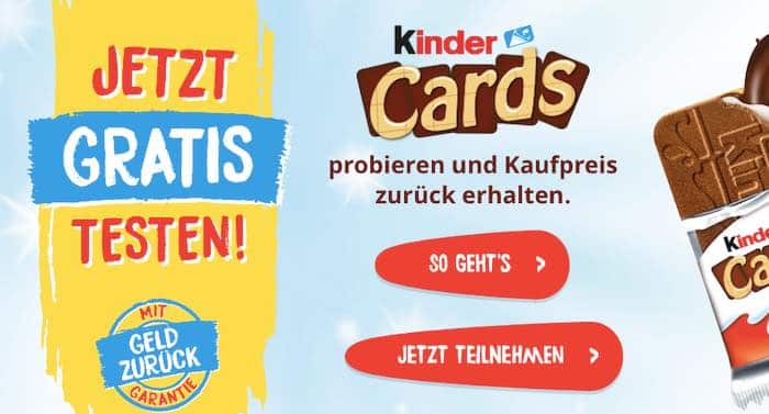 Kinder Cards Cashback-Aktion 2021