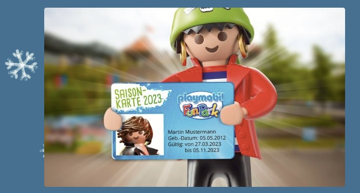 Playmobil FunPark Saisonkarte 2023 mit 8 Euro Rabatt erhältlich